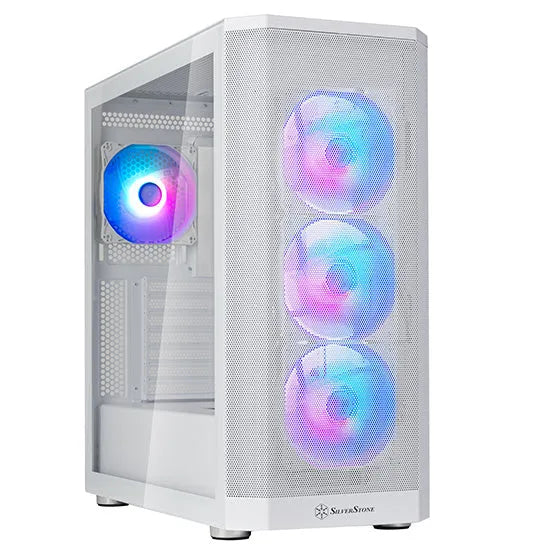 SilverStone FARA 514X Mid-Tower Case White (4x 120mm ARGB Fans Included)